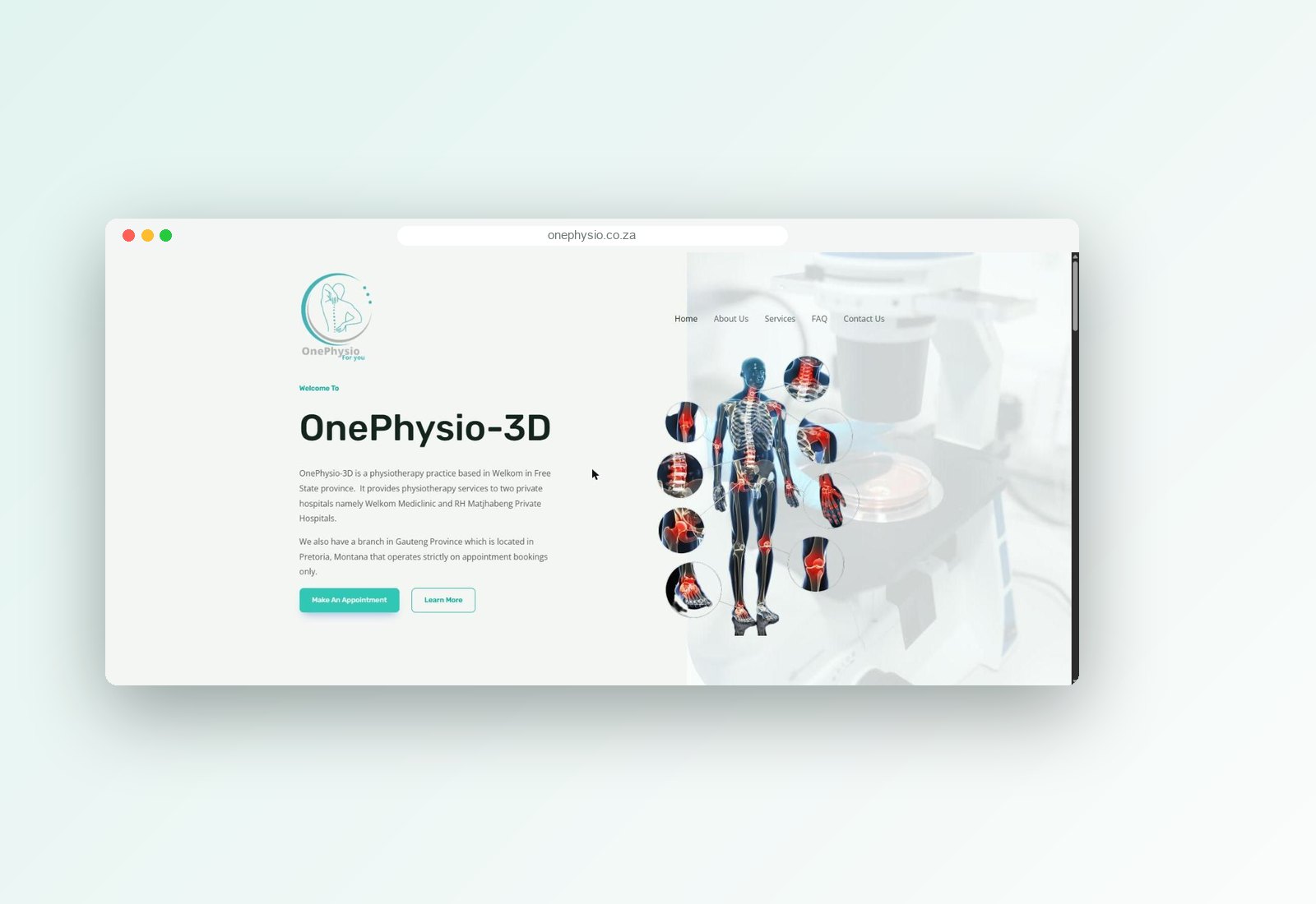 OnePhysio-3D website
